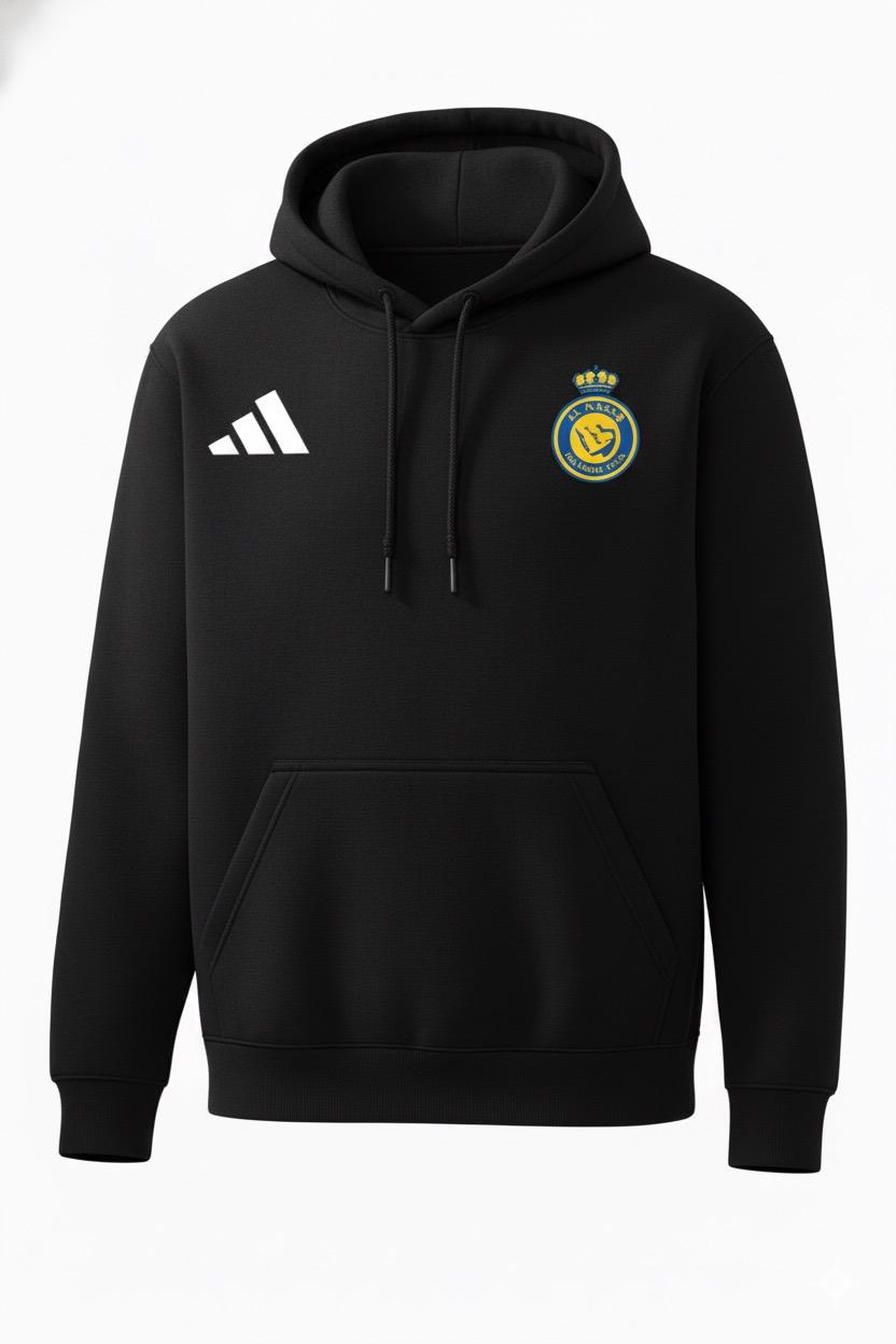 Al Nassr and Adidas Black Premium Hoodie
